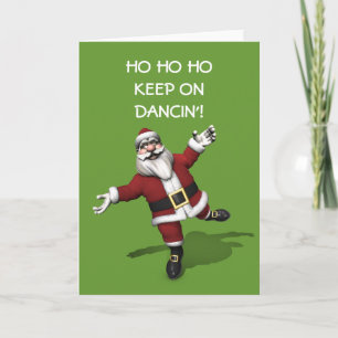 Tiptoe Dancing Jultomten Helgkort