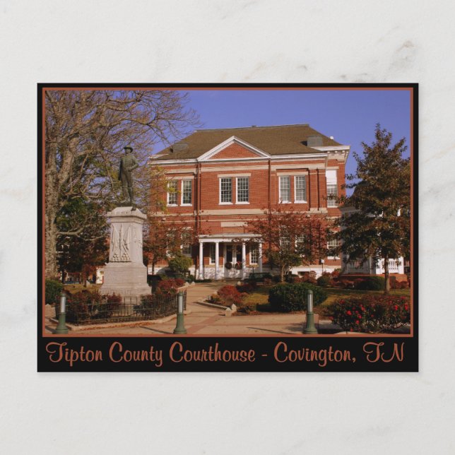 Tipton County Domstol - Covington, TN Vykort (Framsida)