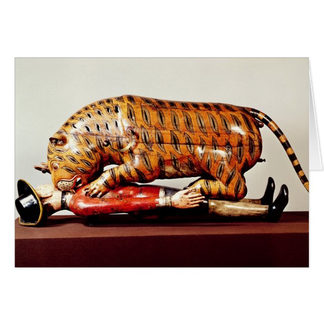 Tipu's Tiger, c.1790 (trä) Hälsningskort (Framsidan Horizontal)