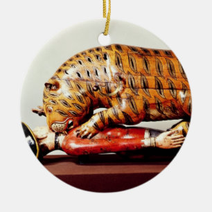 Tipus tiger, c.1790 (trä) julgransprydnad keramik