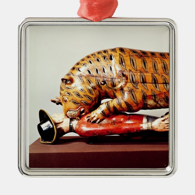 Tipus tiger, c.1790 (trä) julgransprydnad metall (Framsidan)