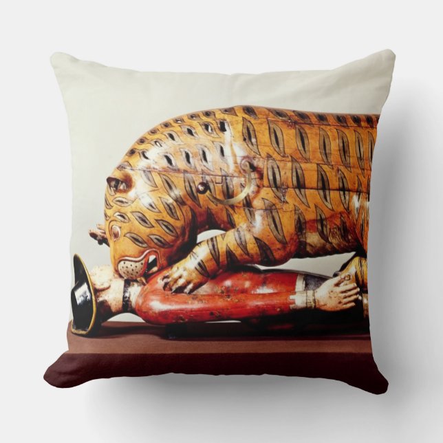 Tipus tiger, c.1790 (trä) kudde (Framsida)