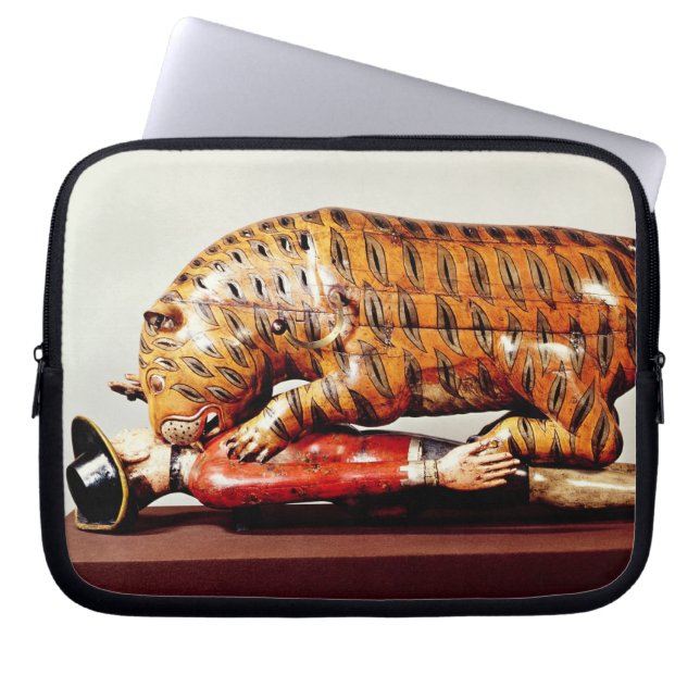 Tipus tiger, c.1790 (trä) laptop fodral (Framsidan)
