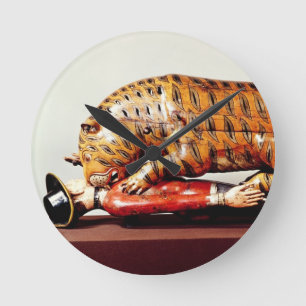 Tipus tiger, c.1790 (trä) rund klocka