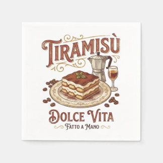 Tiramisu Dolce Vita Italiensk efterrätt  Pappersservett