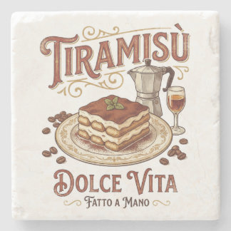 Tiramisu Dolce Vita Italiensk efterrätt  Stenunderlägg