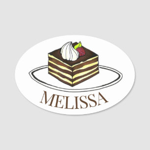 Tiramisu Italienska Espresso Cake Dessert Bakery Namnbricka