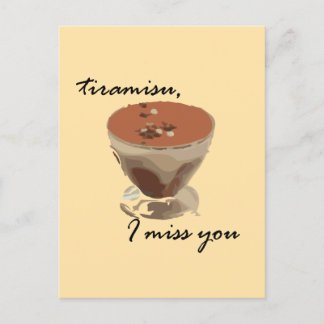 Tiramisu, jag saknar dig vykort