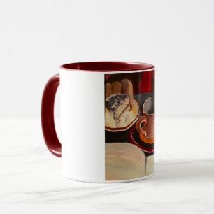 Tiramisu, kaffe och handstil för mugg