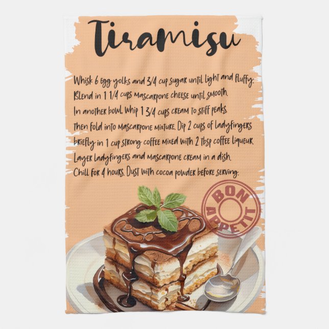Tiramisu-recept Kökshandduk (Vertikal)
