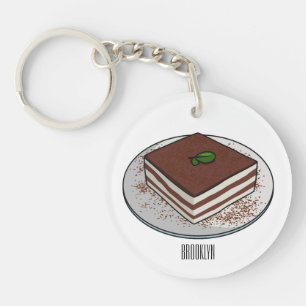Tiramisu-tårta, tecknad illustration