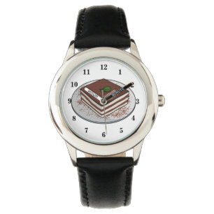 Tiramisu-tårta, tecknad illustration armbandsur