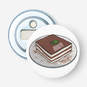Tiramisu-tårta, tecknad illustration flasköppnare