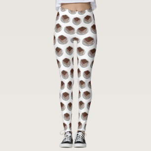 Tiramisu-tårta, tecknad illustration leggings