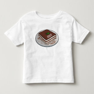 Tiramisu-tårta, tecknad illustration t shirt