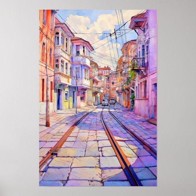 Tirana Albania Urban Art Poster (Framsidan)