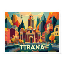 Tirana Albanien Travel Konstnärlig färgad