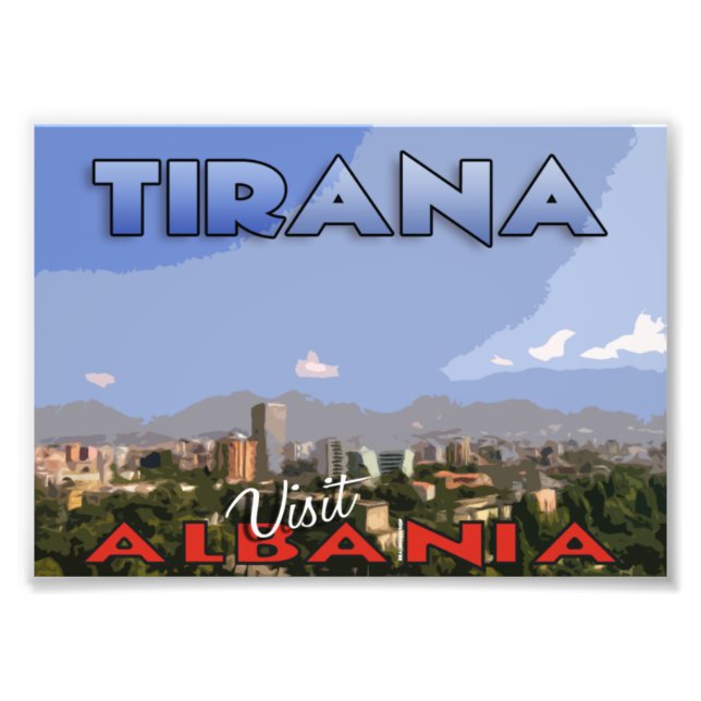 Tirana, besök Albanien Fototryck (Framsidan)
