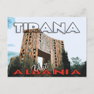 Tirana, besök Albanien, vykort