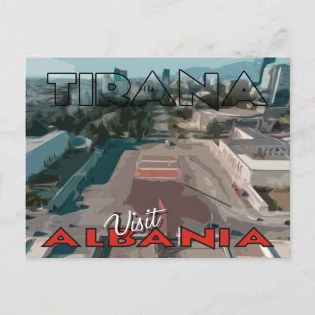 Tirana, besök Albaniens vykort (Framsida)