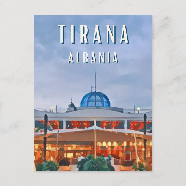 Tirana, la capitale animée de l'Albanie Vykort (Framsida)