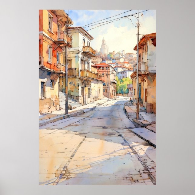 Tirana Street Bohemian Art Poster (Framsidan)