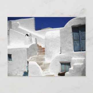 Tirasia maison ö Grekland ovanför Santorini Vykort