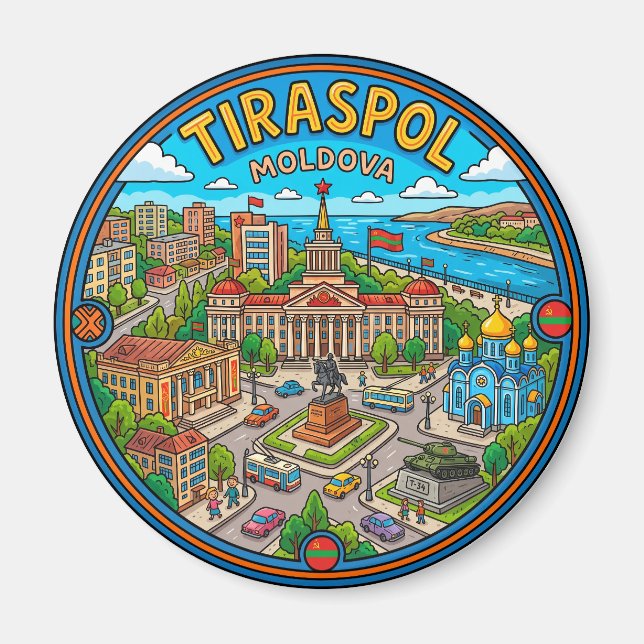 Tiraspol Moldavien Magnet (Framsidan)