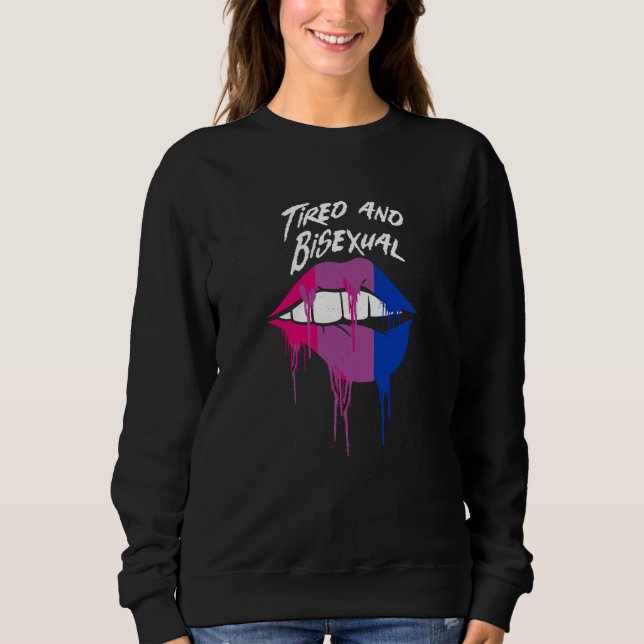 Tired and Bisexual Bi LGBTQ Bi Pride LGBT Gender E T Shirt (Framsida)