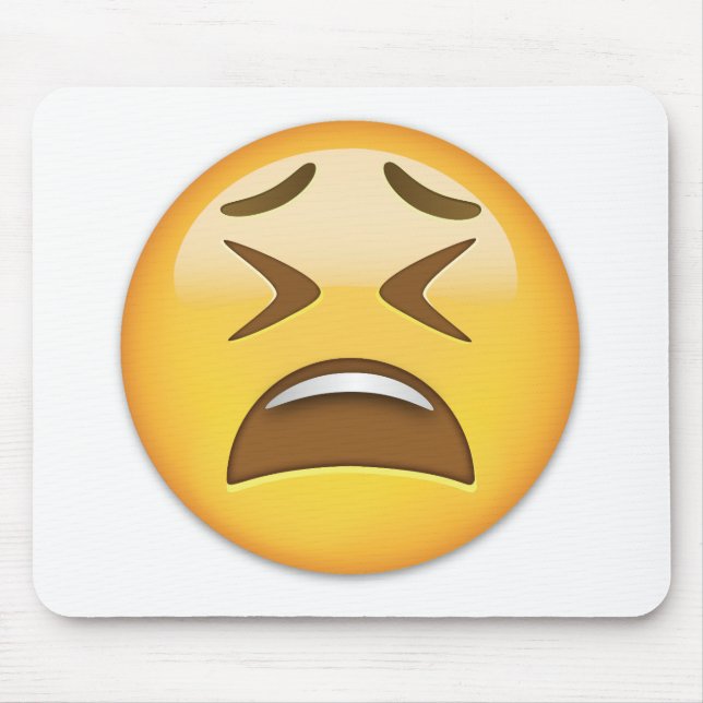 Tired Ansikte Emoji Musmatta (Framsidan)