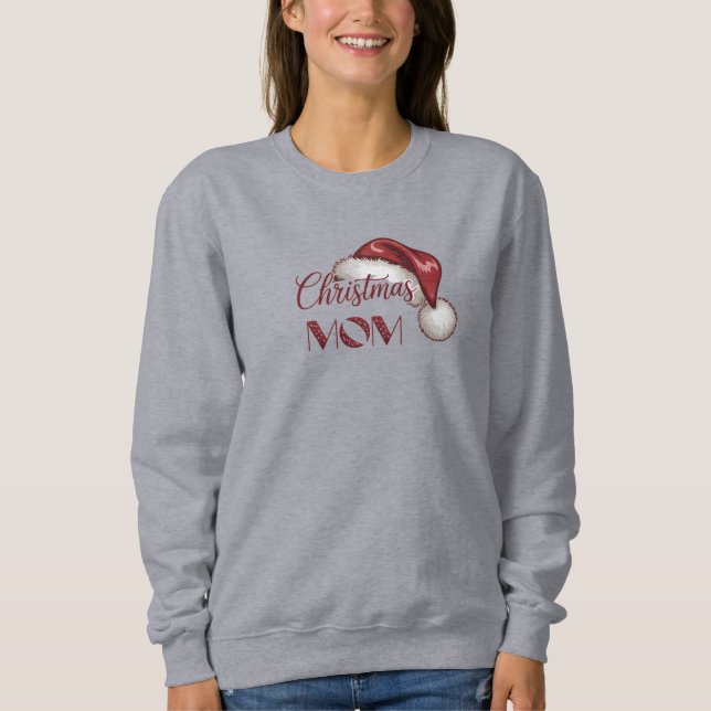 Tired But Festive Christmas Mom Vibes T Shirt (Framsida)