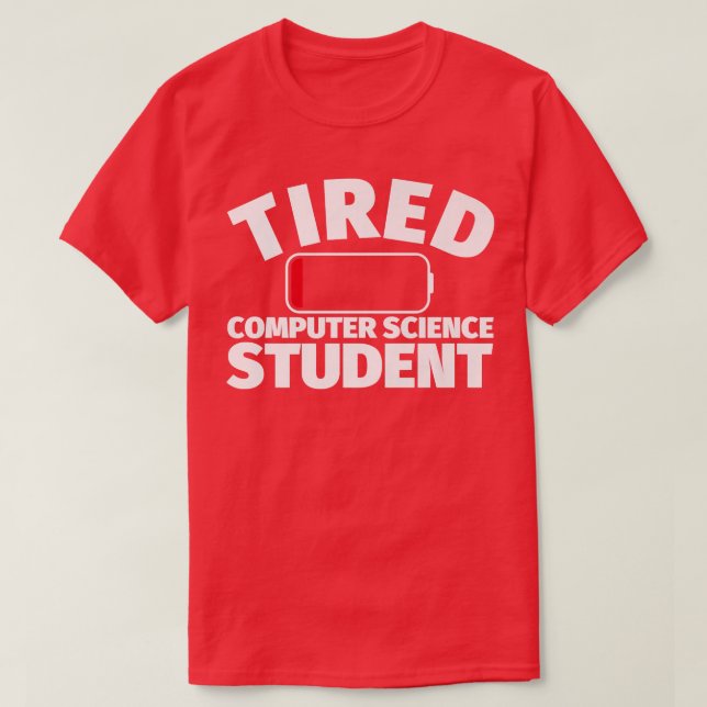 Tired Computer Science student Premium T Shirt (Design framsida)