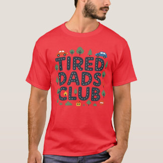 Tired Dads Club 2-sidig racerbana på Pappa Pappa M T Shirt