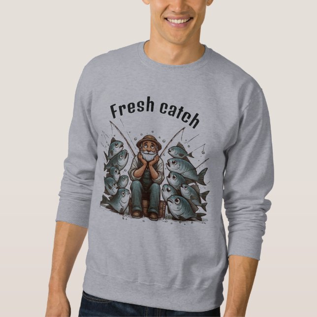 Tired Fisherman Sweatshirt (Framsida)