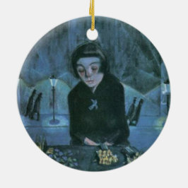 Tired Flower Girl (av Walter Gramatté) Julgransprydnad Keramik