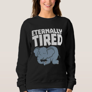 Tired Funny Napping Elephant Eternally Tired Kids T Shirt