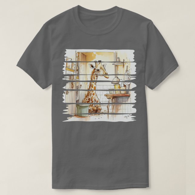 Tired Giraffes God Routine T Shirt (Design framsida)