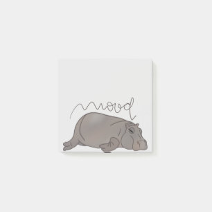 Tired Hippo - Big Mood Post-it Block
