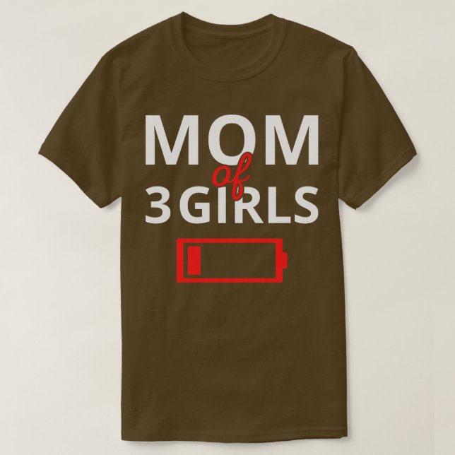 Tired Mamma vid 3 flickor II T Shirt (Design framsida)