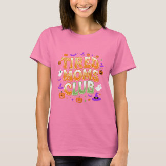 Tired Mammor Klubb Halloween Spöken Pumpkin Funny T Shirt