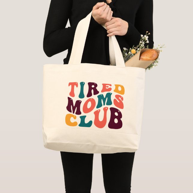 Tired Mammor Klubb Souvenir Retro Stil Groovy Jumbo Tygkasse (Framsida (produkt))