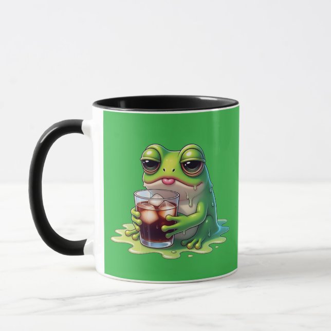 Tired Melted Frog Coffee Cute Mug Design Mugg (Vänster)