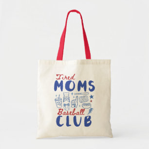 Tired Moms Baseball Club Retro Game Day Tygkasse