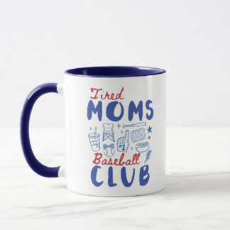 Tired Moms Basebollklubb Retro Matchdag Mugg