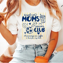 Tired Moms Fotbollsklubb Anpassad Text Gul Randig