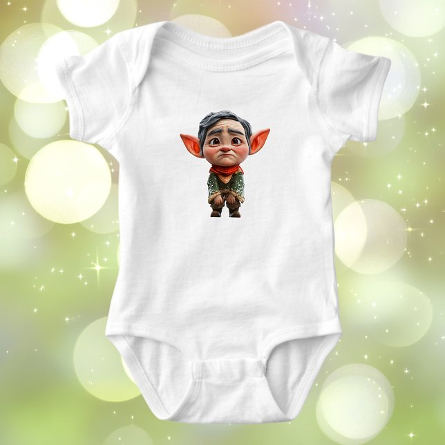 Tired Pappa jul Elf Baby Bodykostym T Shirt (Skapare uppladdad)