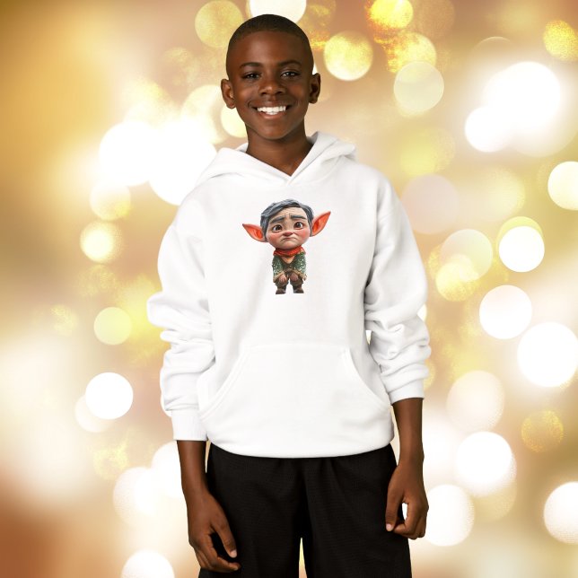 Tired Pappa jul Elf Boy's Hoodie T Shirt (Skapare uppladdad)