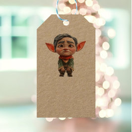 Tired Pappa jul Elf Kraft Gift Märkres Presentetikett