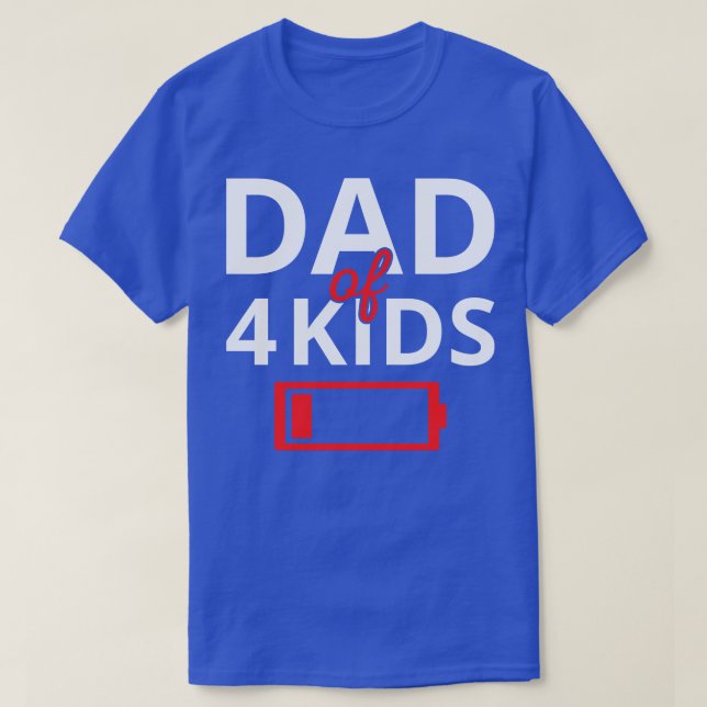 Tired Pappa med 4 barn II T Shirt (Design framsida)