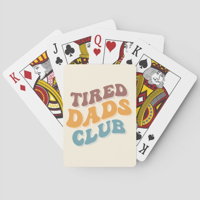 Tired Pappor Klubb Funny Casinokort (Baksidan)